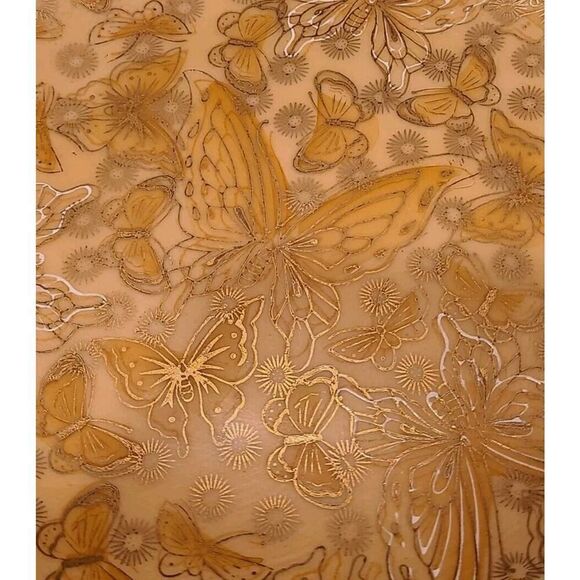 Dorothy C Thorpe VTG Porcelain Salad Plates Gold w/Butterflies- Set of (6) 7.75" - Picture 5 of 14